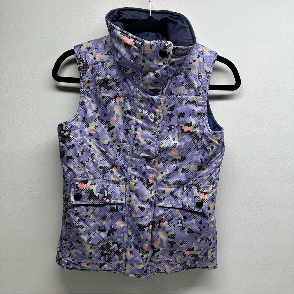 IVIVVA LULULEMON Reversible Colorful Patterned Puffer Vest size 10 NWOT